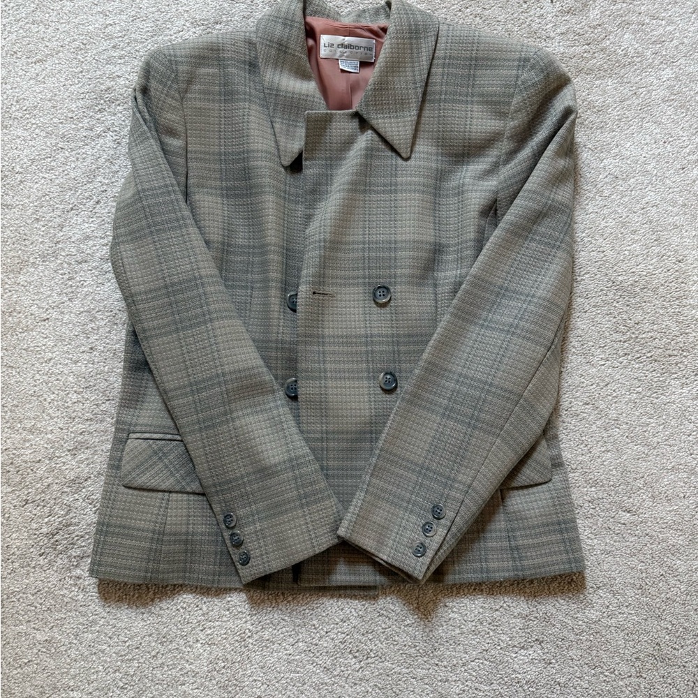 Liz Claiborne Wool Blazer Liner in Taupe